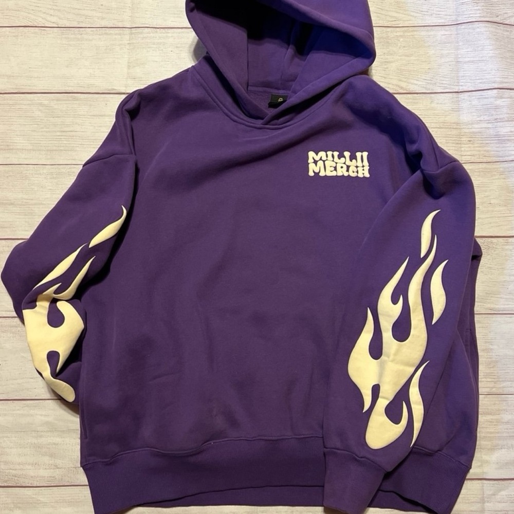 MILLII merch flame hoodie size medium -